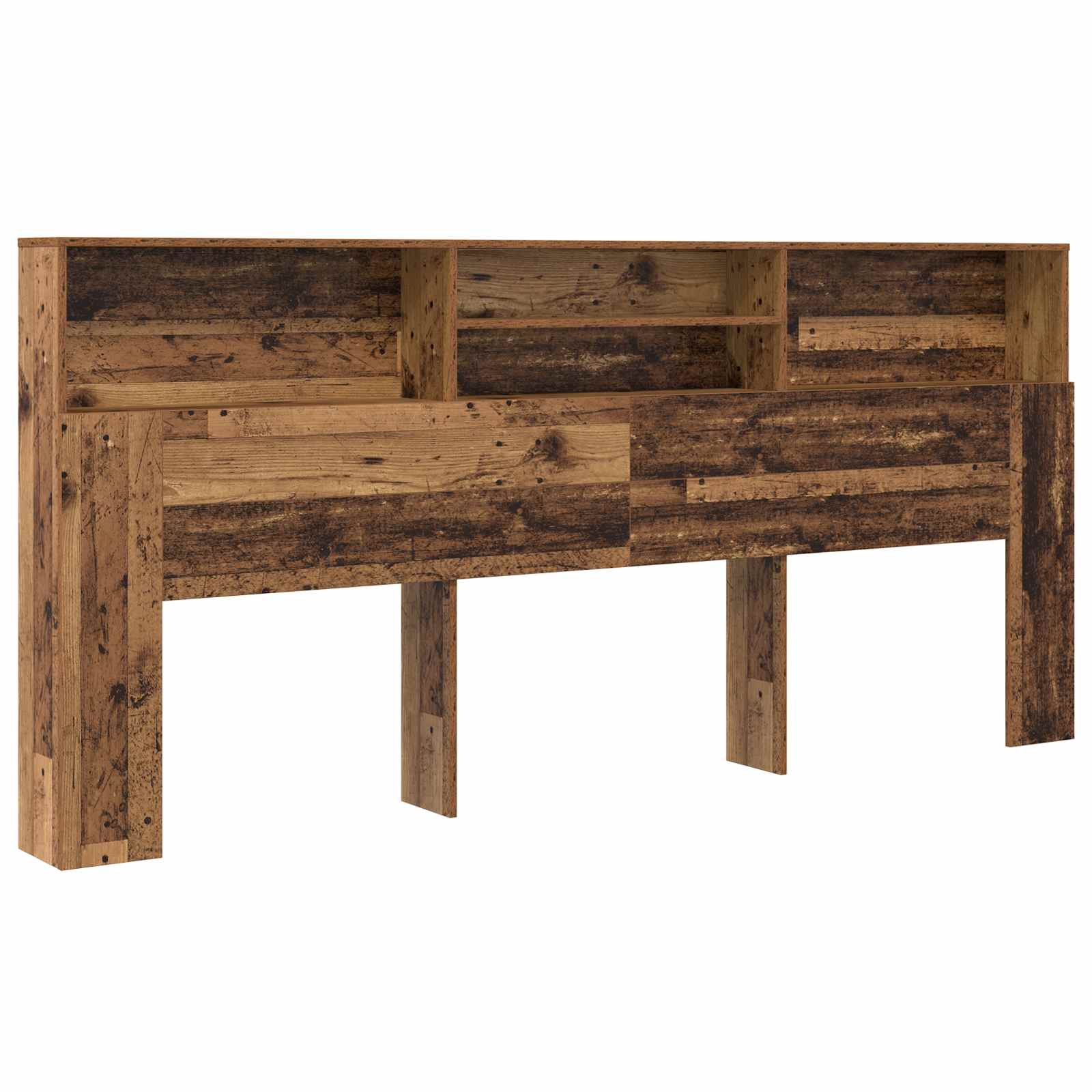 vidaXL Headboard Cabinet Old Wood Engineered Wood 2
