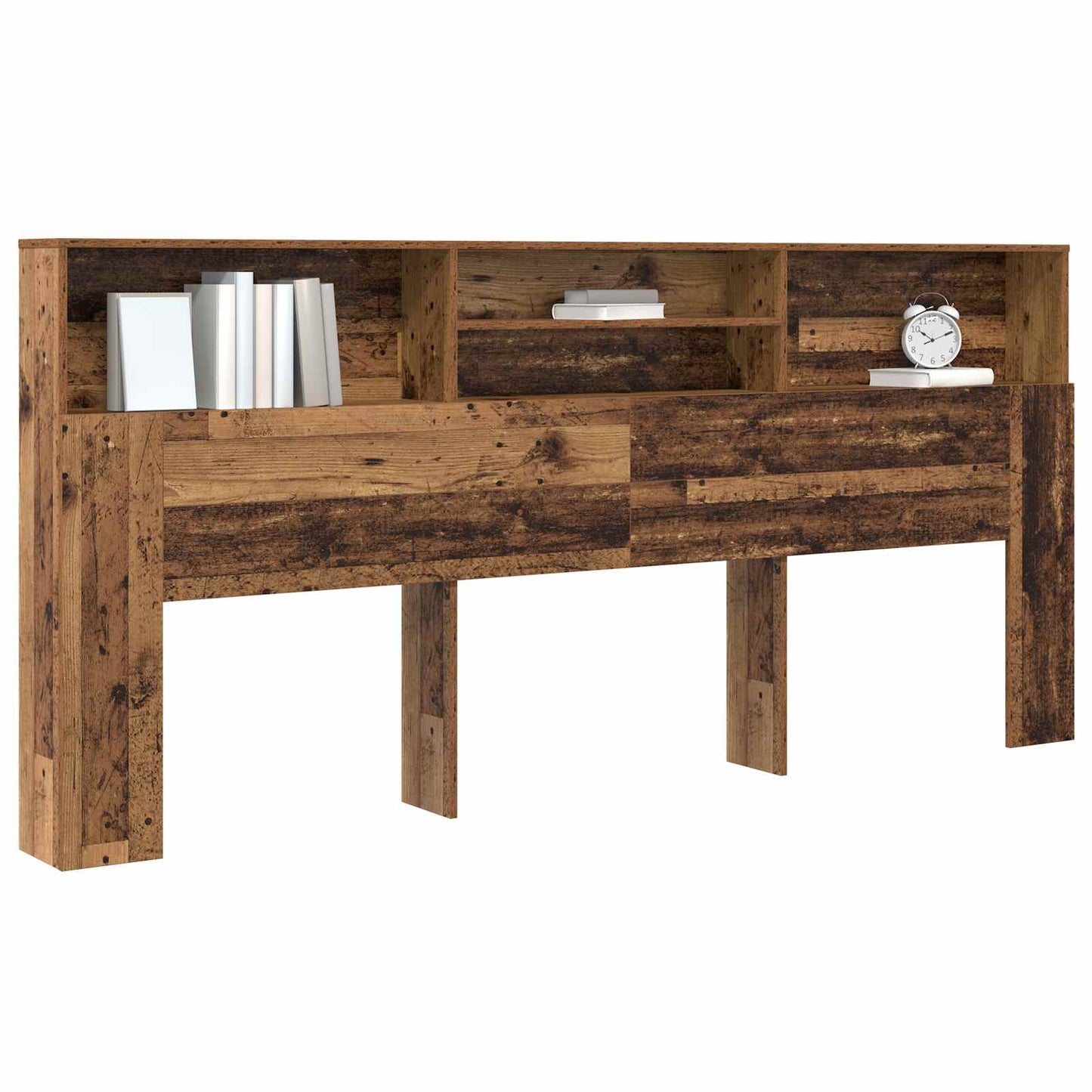 vidaXL Headboard Cabinet Old Wood Engineered Wood 3