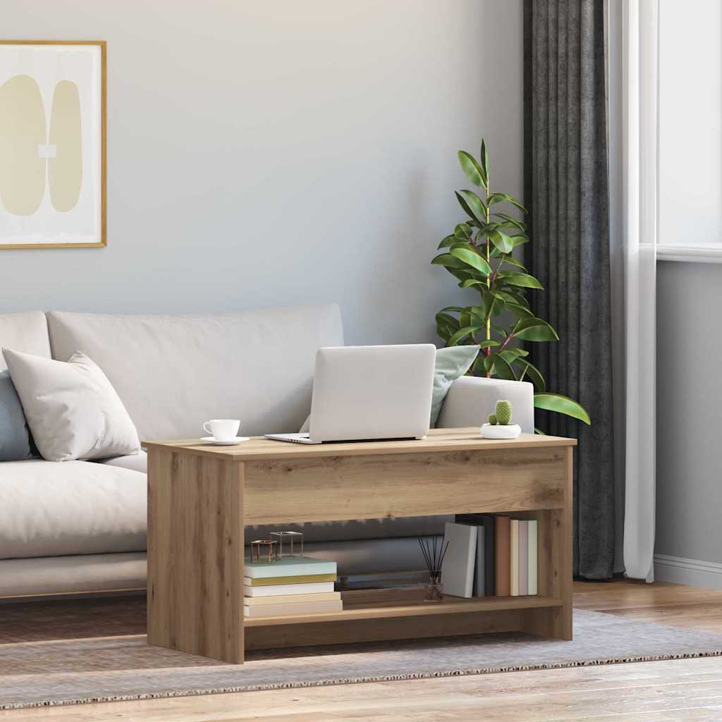 vidaXL Coffee Table Artisan Oak 80 x 50.5 x 41.5 cm Engineered Wood 1