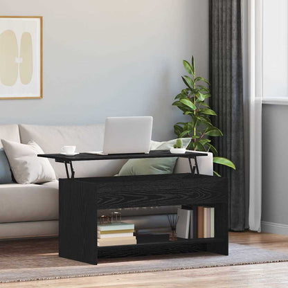 vidaXL Coffee Table Black Oak 80 x 50.5 x 41.5 cm Engineered Wood 1