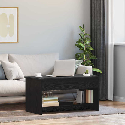 vidaXL Coffee Table Black Oak 80 x 50.5 x 41.5 cm Engineered Wood 4