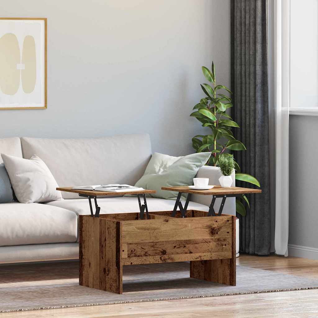 vidaXL Coffee Table Old Wood 102 x 50.5 x 46.5 cm Engineered Wood 4