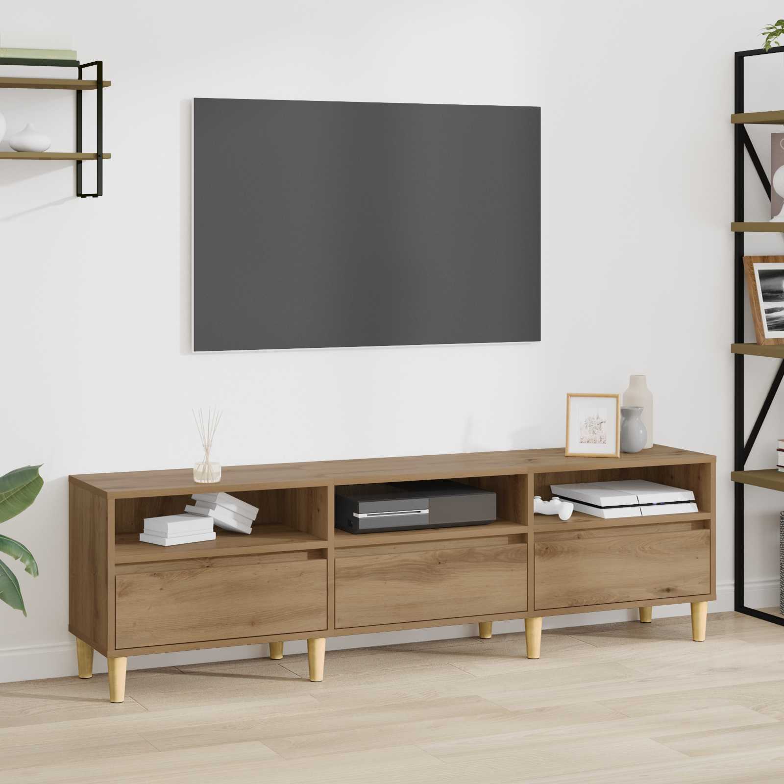 vidaXL TV Cabinet 150 x 30 x 45 cm Artisan Oak Engineered Wood 1