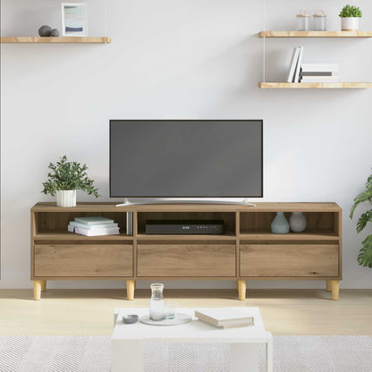 vidaXL TV Cabinet 150 x 30 x 45 cm Artisan Oak Engineered Wood 4