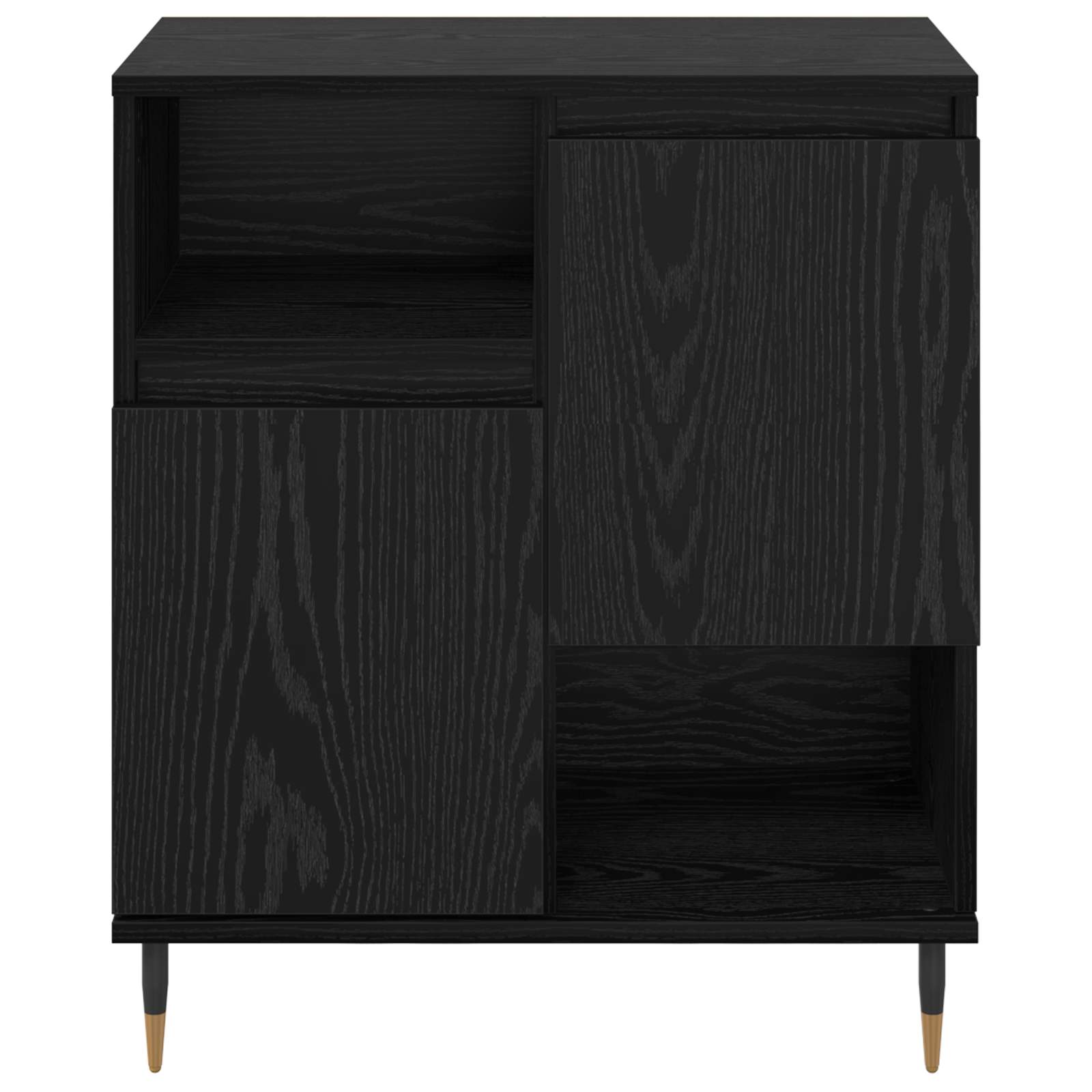 vidaXL Sideboard Black Oak 60 x 35 x 70 cm 6