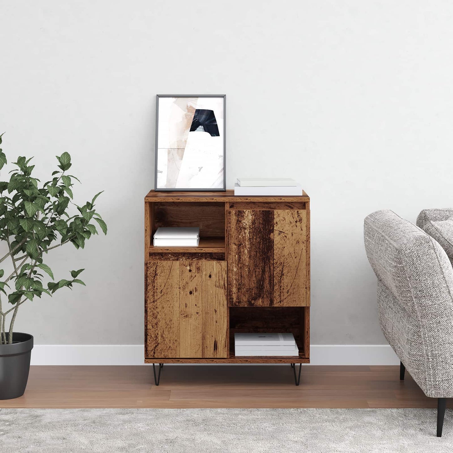 vidaXL Sideboard Old Wood 60 x 35 x 70 cm 4