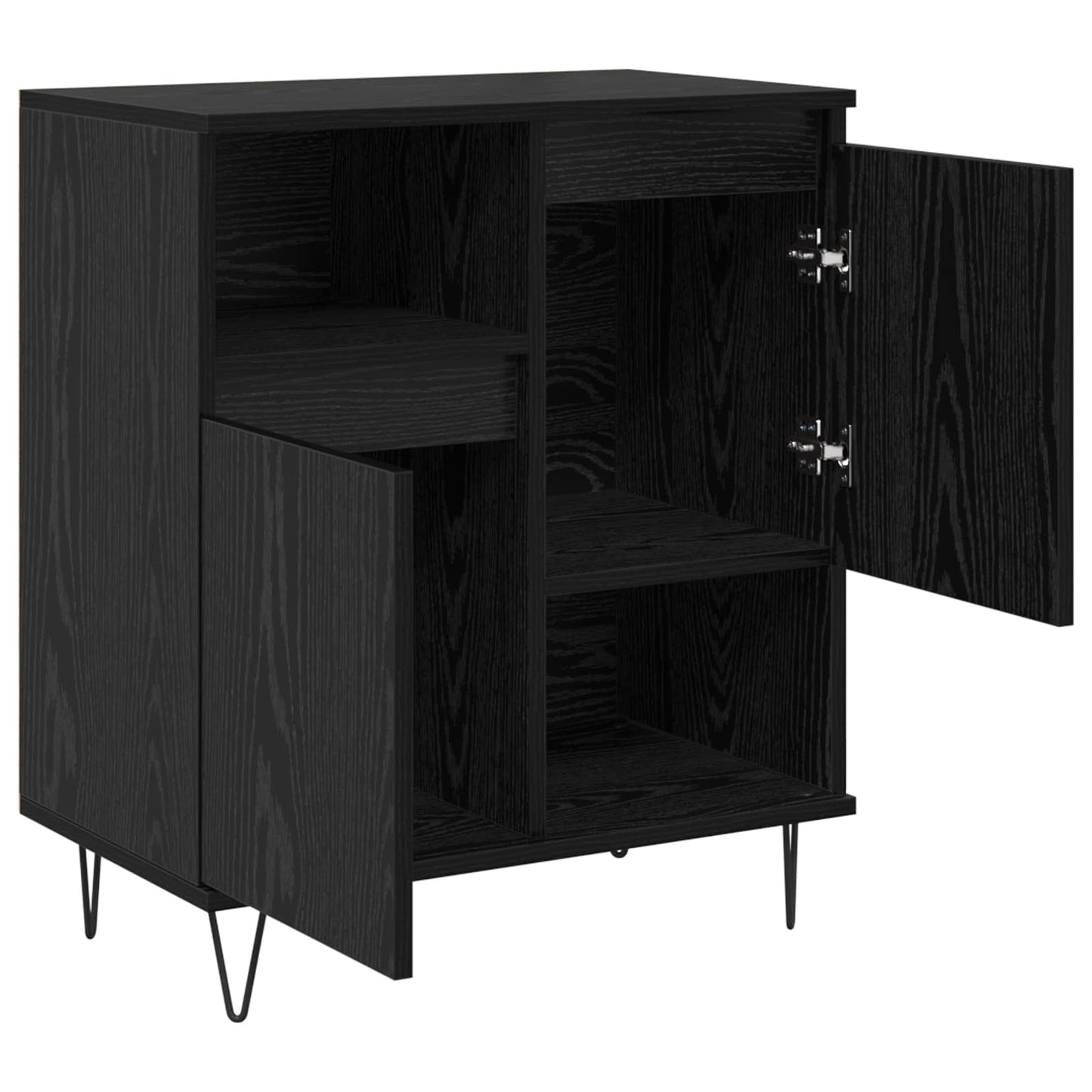 vidaXL Sideboard Black Oak 60 x 35 x 70 cm 5