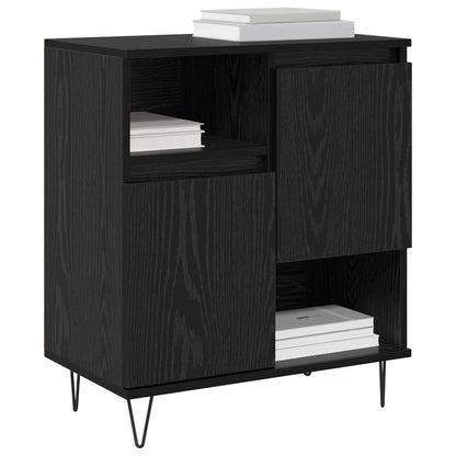 vidaXL Sideboard Black Oak 60 x 35 x 70 cm 3