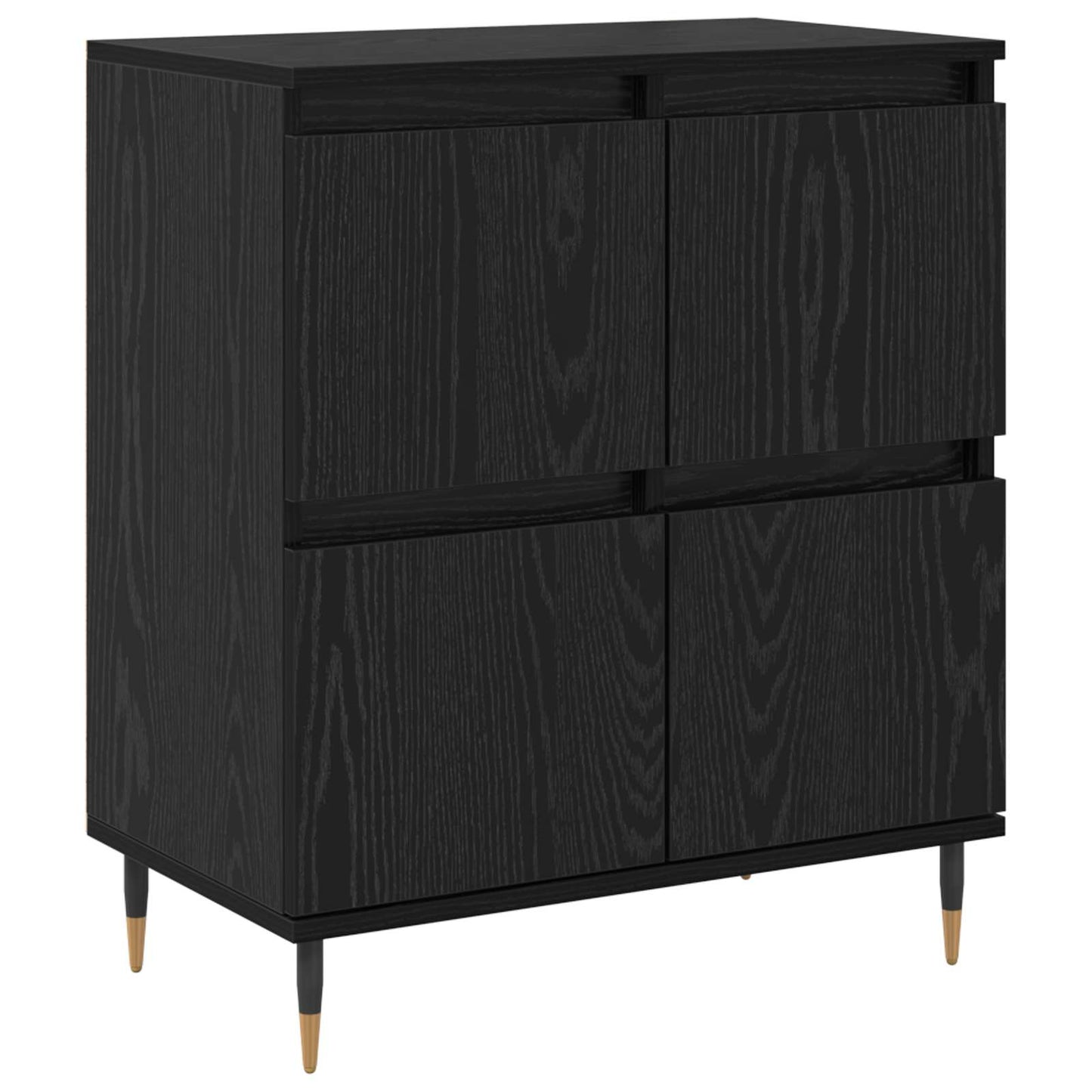 vidaXL Sideboard Black Oak 60 x 35 x 70 cm 2