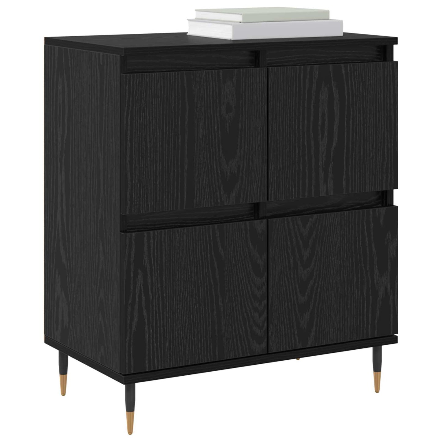 vidaXL Sideboard Black Oak 60 x 35 x 70 cm 3