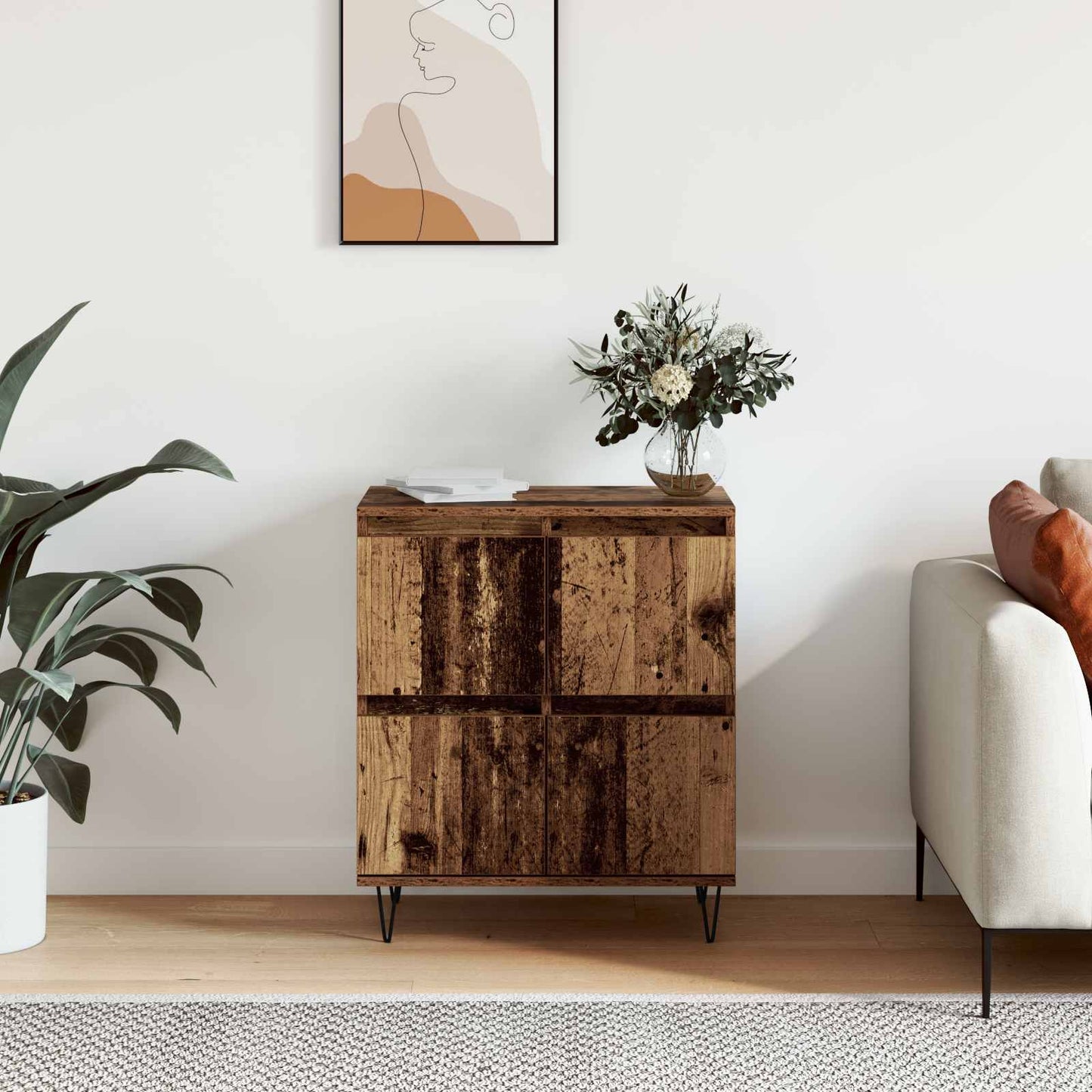 vidaXL Sideboard Old Wood 60 x 35 x 70 cm 4
