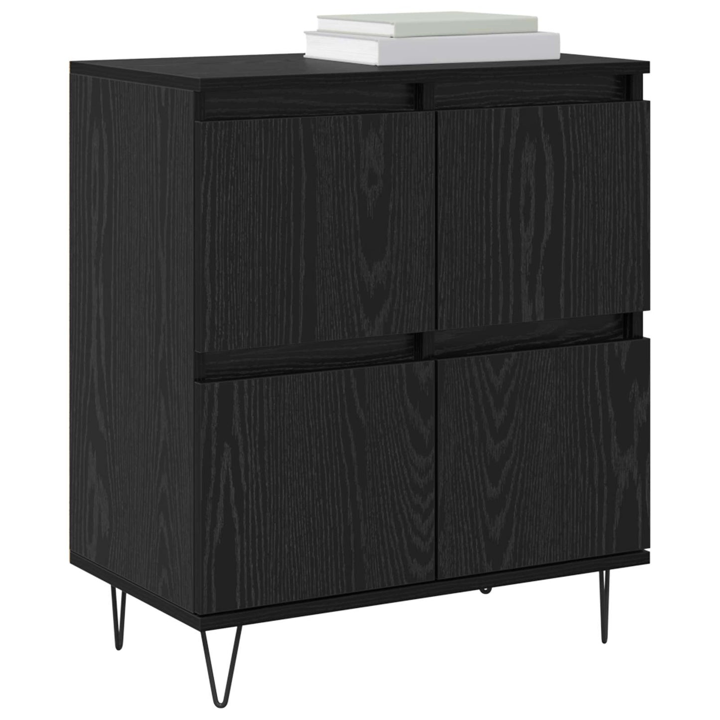vidaXL Sideboard Black Oak 60 x 35 x 70 cm 3