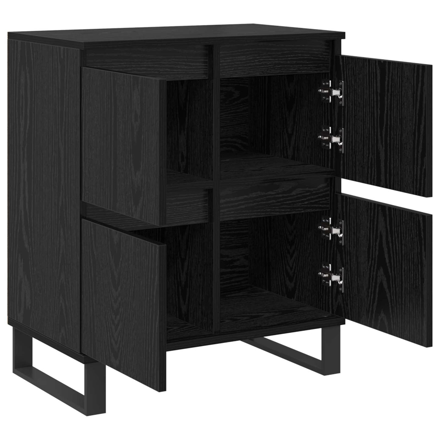 vidaXL Sideboard Black Oak 60 x 35 x 70 cm 5