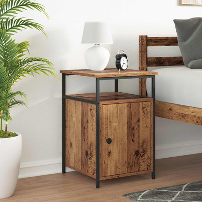 Bedside Cabinet Engineered Wood Old wood
