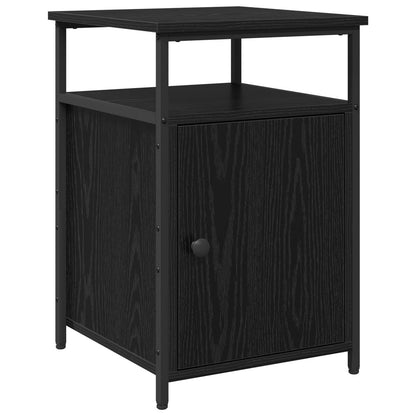 Bedside Cabinet Engineered Wood Black oak