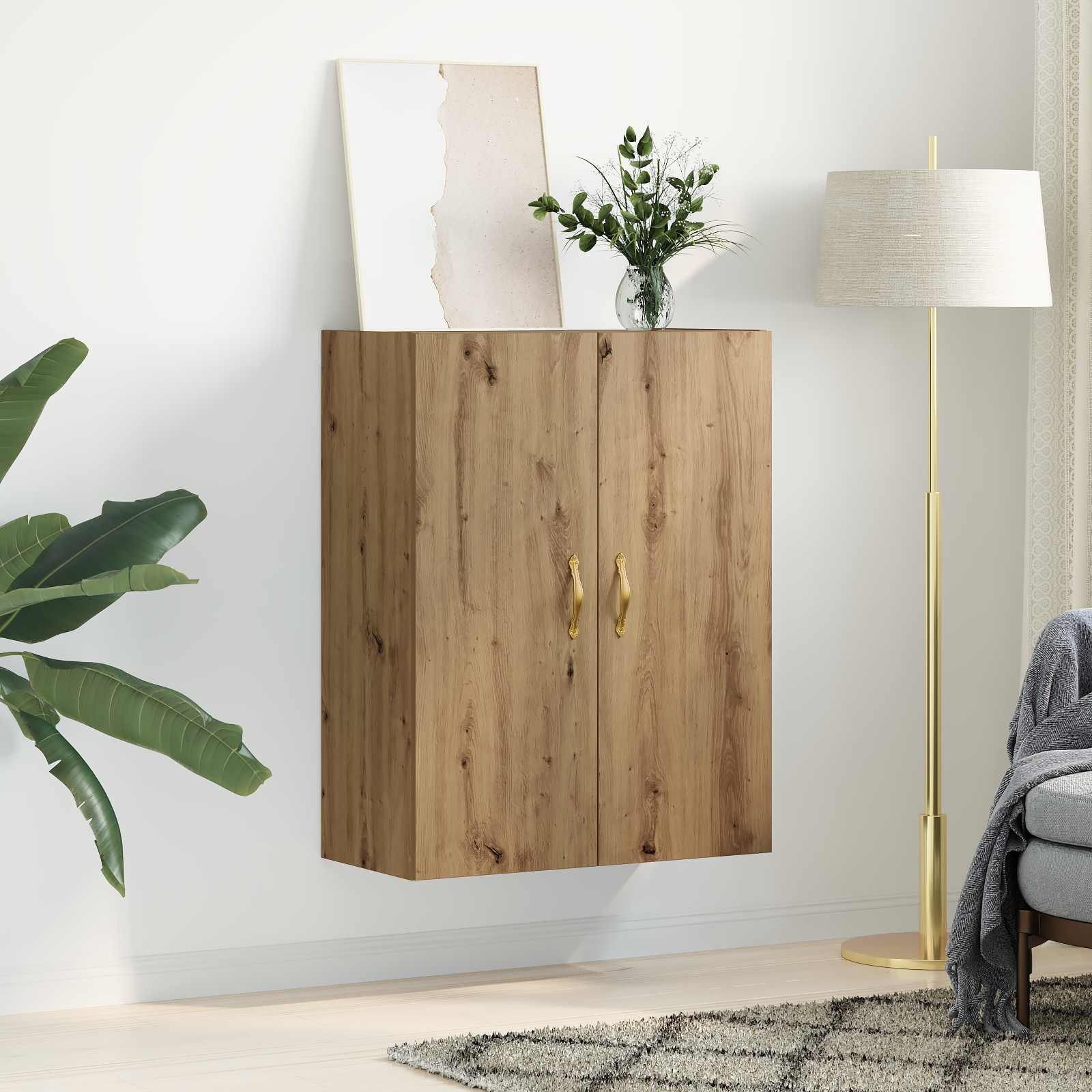 vidaXL Wall Cabinet Artisan Oak 69.5 x 34 x 90 cm Engineered Wood 4
