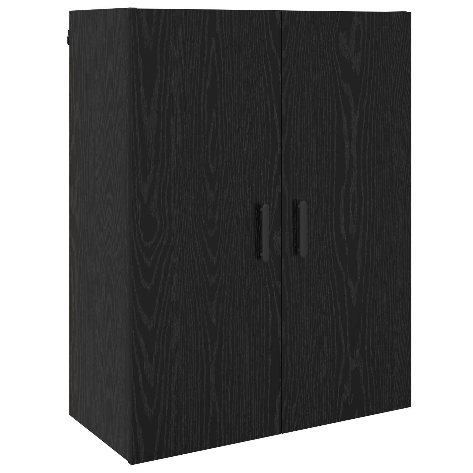 vidaXL Wall Cabinet Black Oak 69.5 x 34 x 90 cm Engineered Wood 2