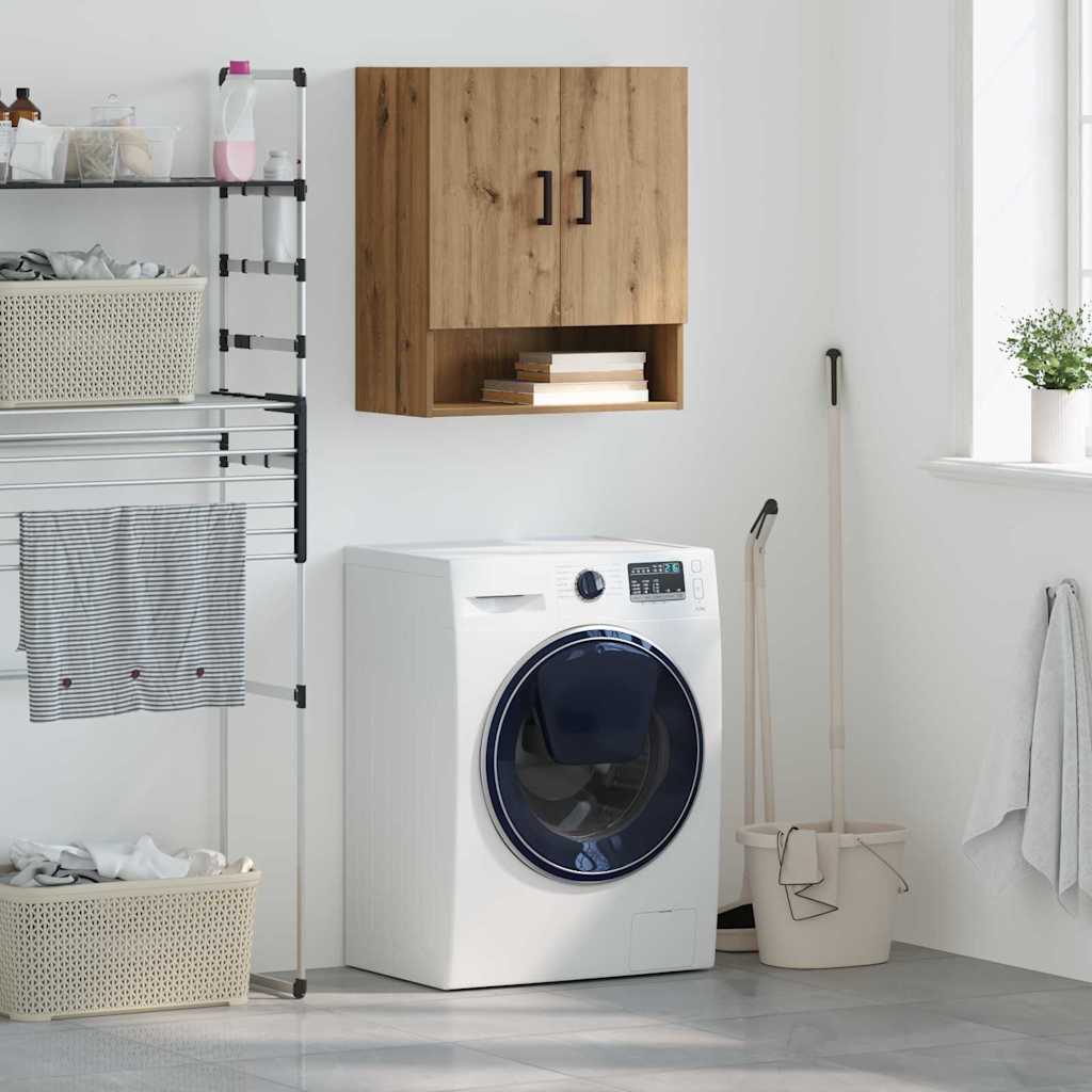 vidaXL Wall Cabinet 60 x 31 x 70 cm Engineered Wood Artisan oak 1