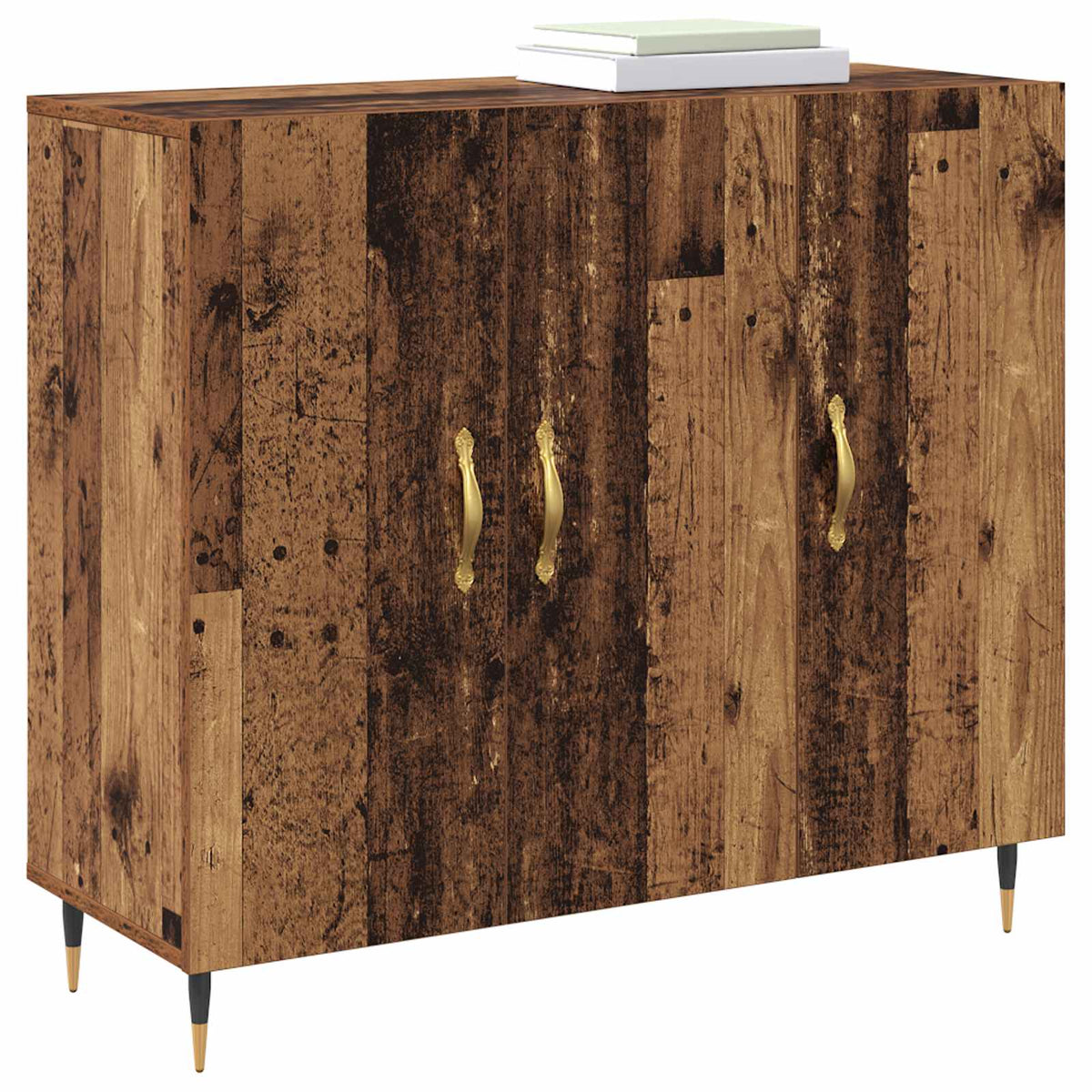 Sideboard 90x34x80 cm Engineered Wood Old wood