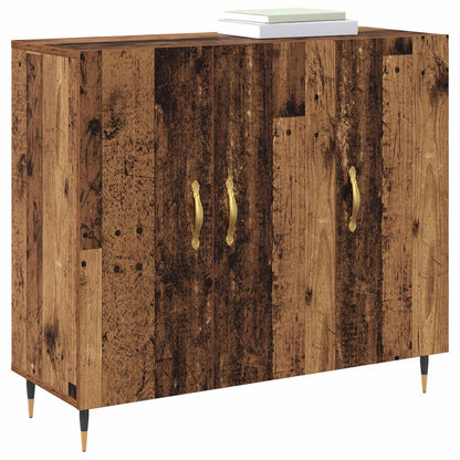 Sideboard 90x34x80 cm Engineered Wood Old wood