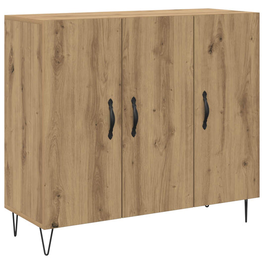 vidaXL Sideboard Artisan Oak 90 x 32.5 x 80 cm Engineered Wood 2