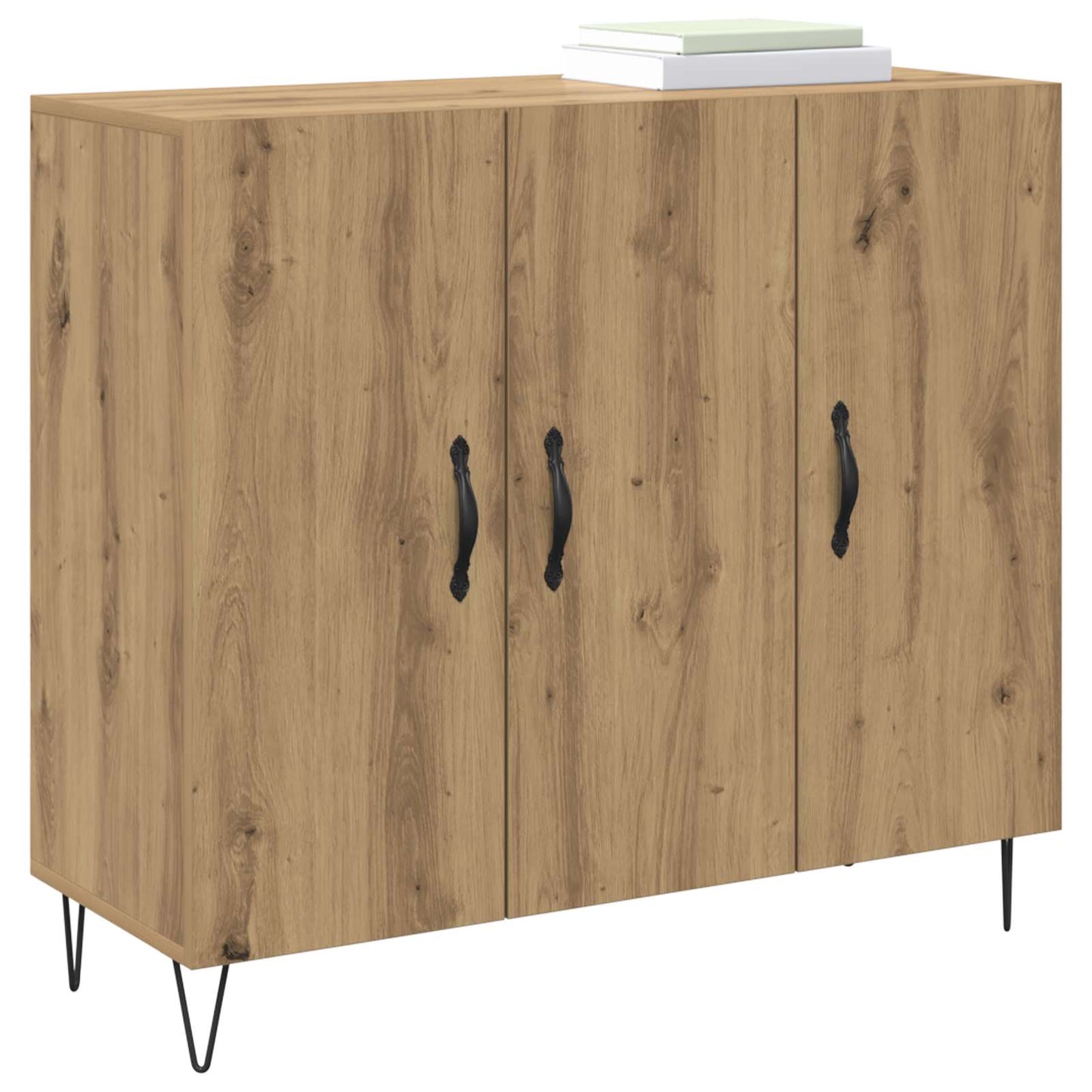 vidaXL Sideboard Artisan Oak 90 x 32.5 x 80 cm Engineered Wood 3