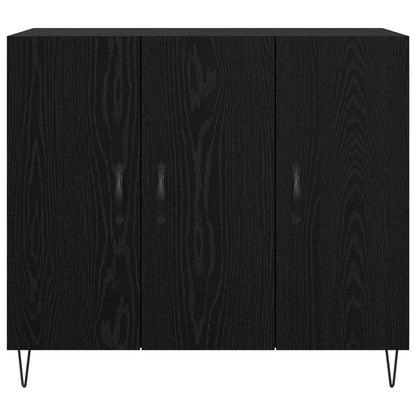 vidaXL Sideboard Black Oak 90 x 32.5 x 80 cm Engineered Wood 6