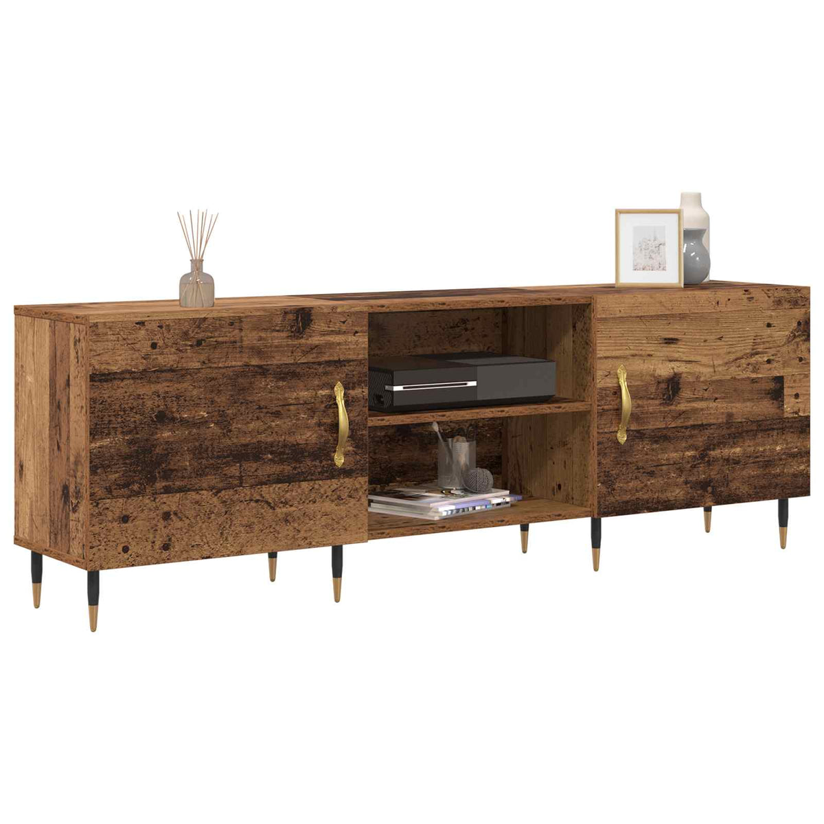 vidaXL TV Cabinet 150 x 30 x 50 cm Old wood Engineered wood 3