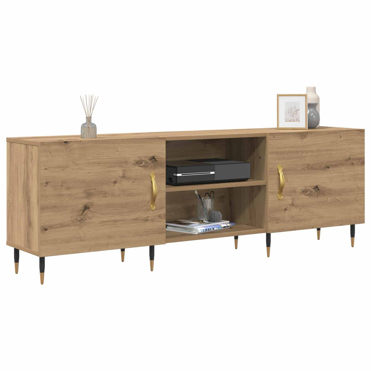 TV Cabinet 150x30x50 cm Engineered Wood Artisan oak