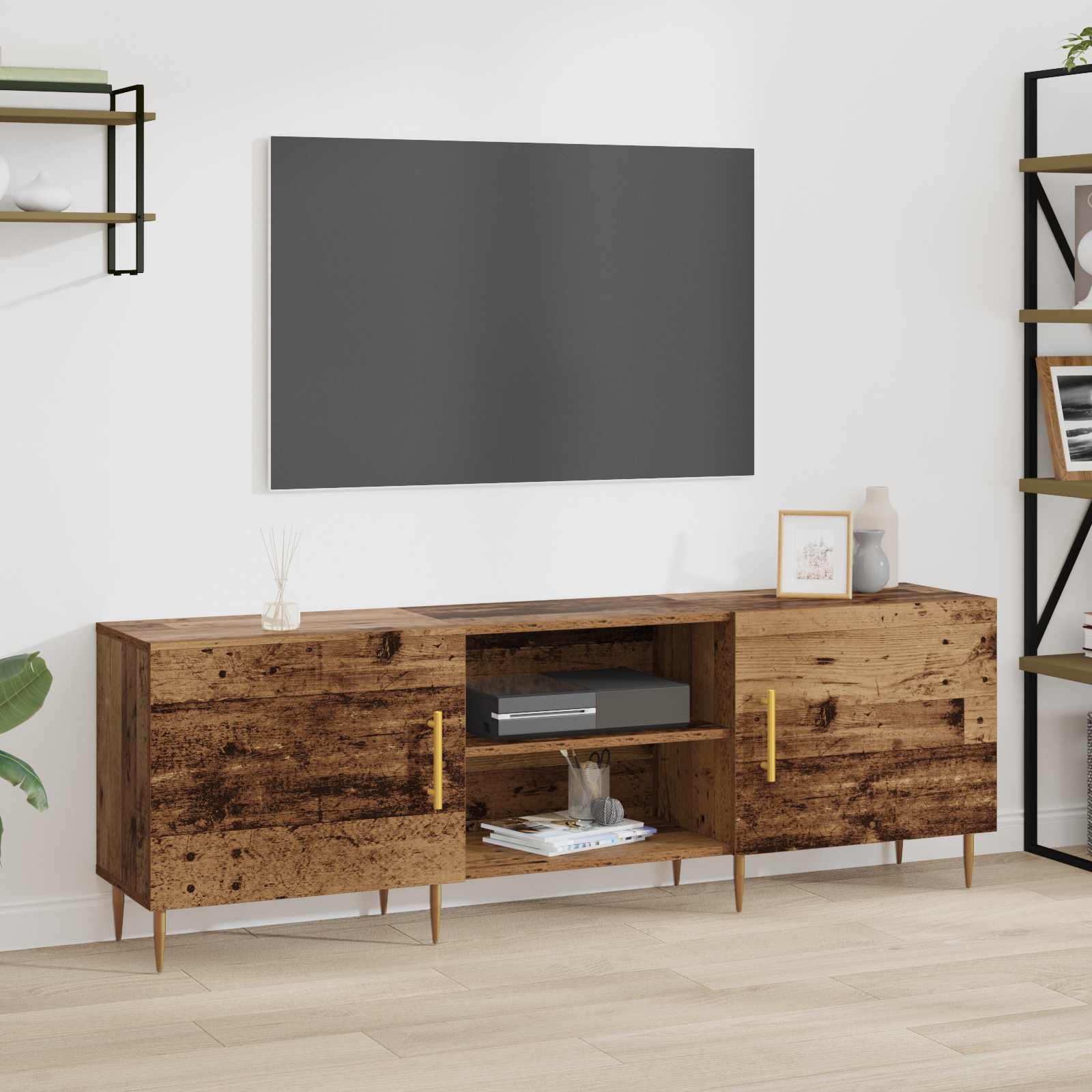 vidaXL TV Cabinet 150 x 30 x 50 cm Old wood Engineered wood 1