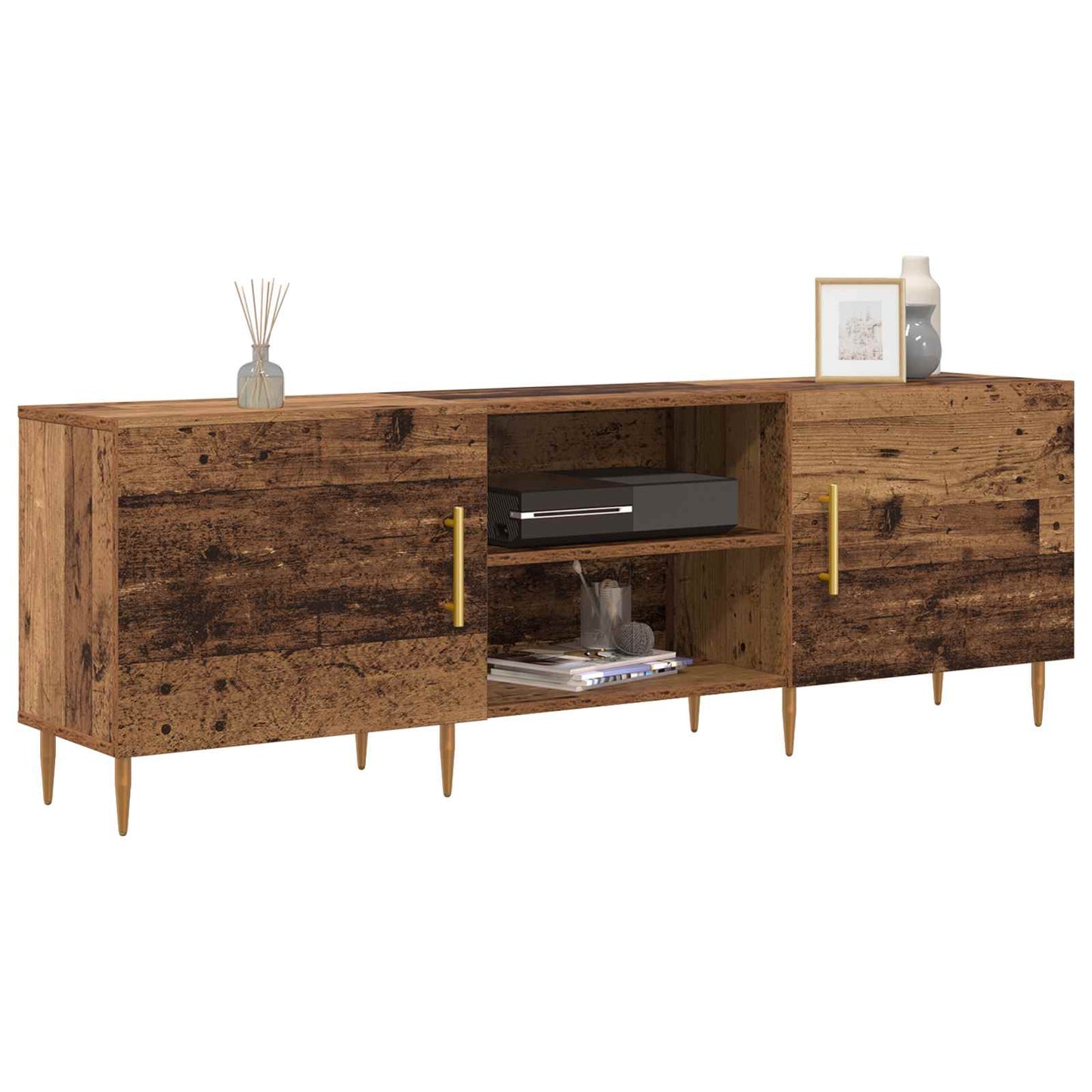 vidaXL TV Cabinet 150 x 30 x 50 cm Old wood Engineered wood 3