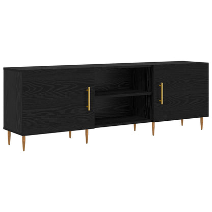 vidaXL TV Cabinet 150 x 30 x 50 cm Black oak Engineered wood 2