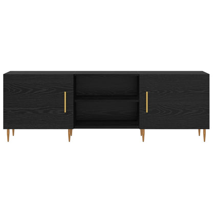 vidaXL TV Cabinet 150 x 30 x 50 cm Black oak Engineered wood 6