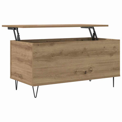 vidaXL Coffee Table Artisan oak 90 x 44.5 x 45 cm Engineered wood 5