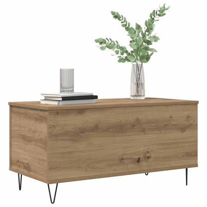 vidaXL Coffee Table Artisan oak 90 x 44.5 x 45 cm Engineered wood 3