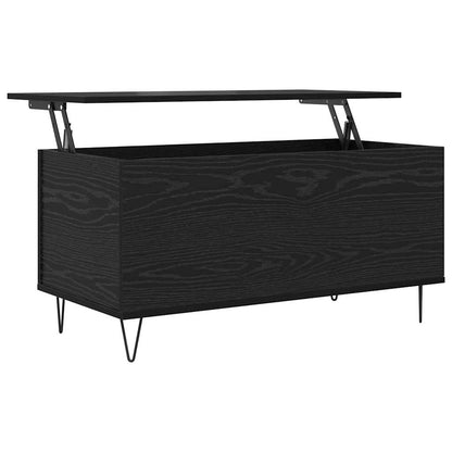 vidaXL Coffee Table Black oak 90 x 44.5 x 45 cm Engineered wood 5