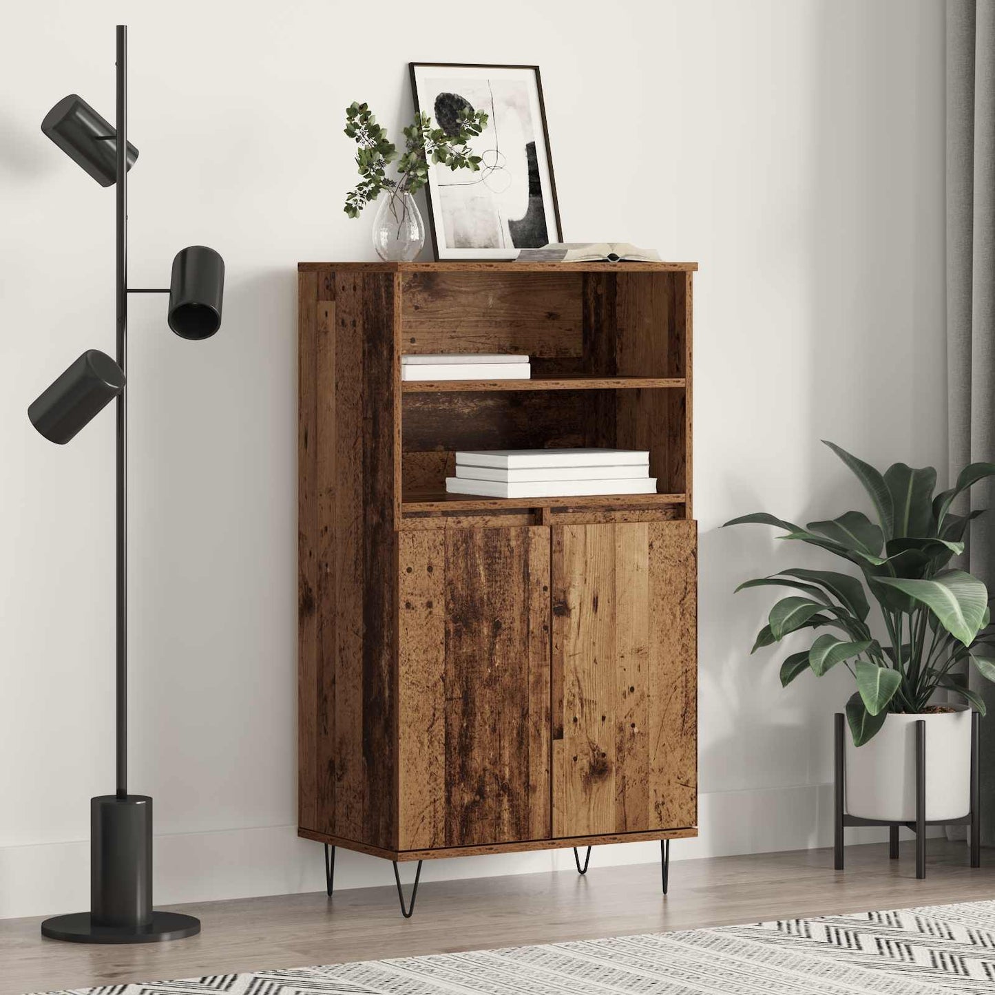 vidaXL Highboard Brown 60 x 36 x 110 cm Engineered Wood 1