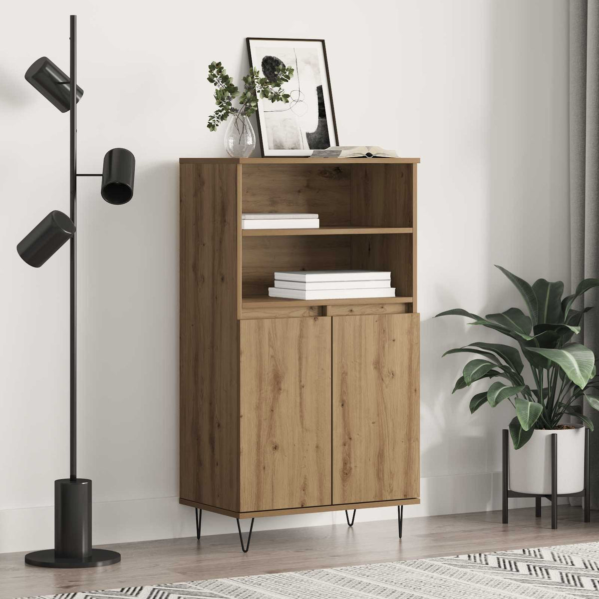 Highboard 60x36x110 cm Engineered Wood Artisan oak