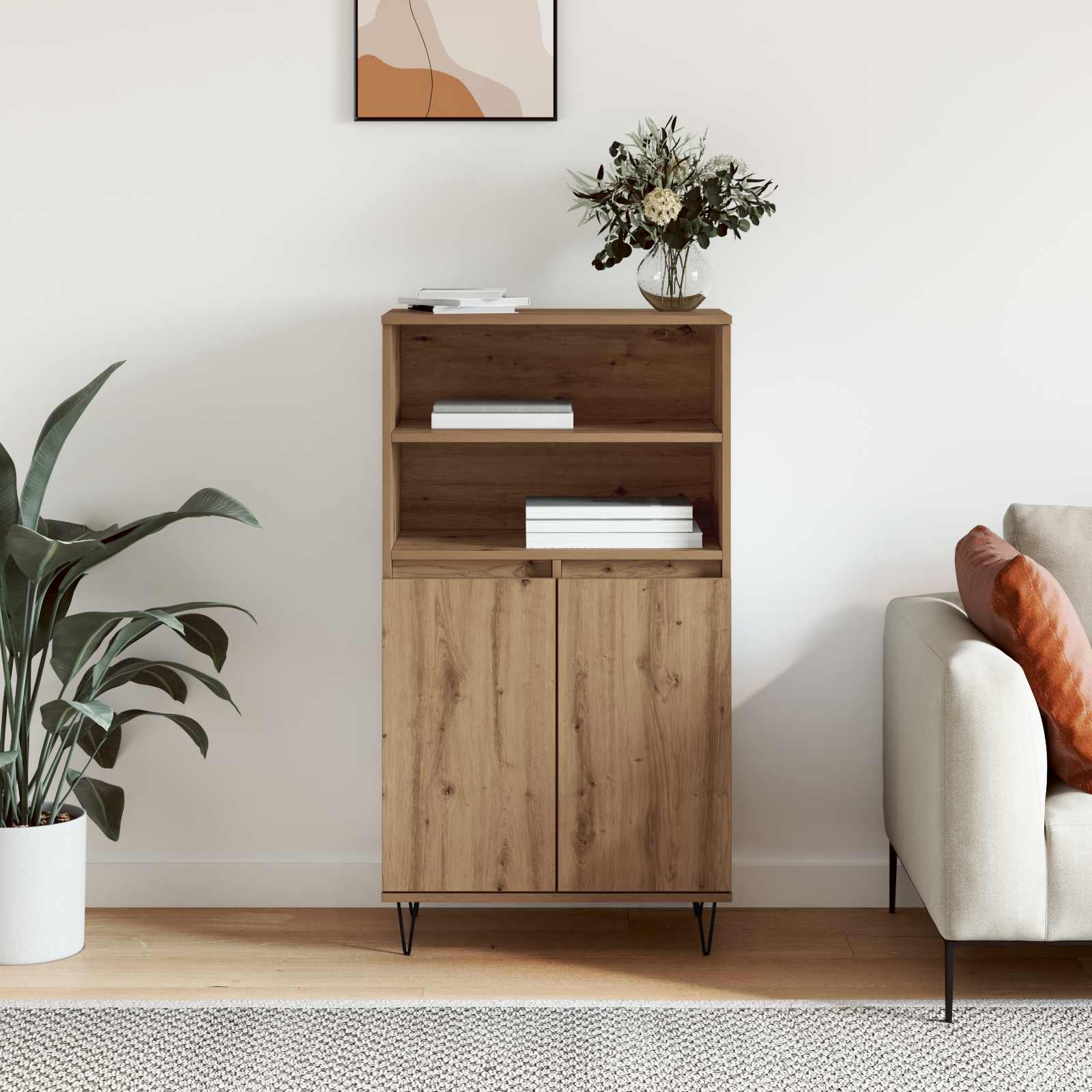 vidaXL Highboard Brown 60 x 36 x 110 cm Engineered Wood 4