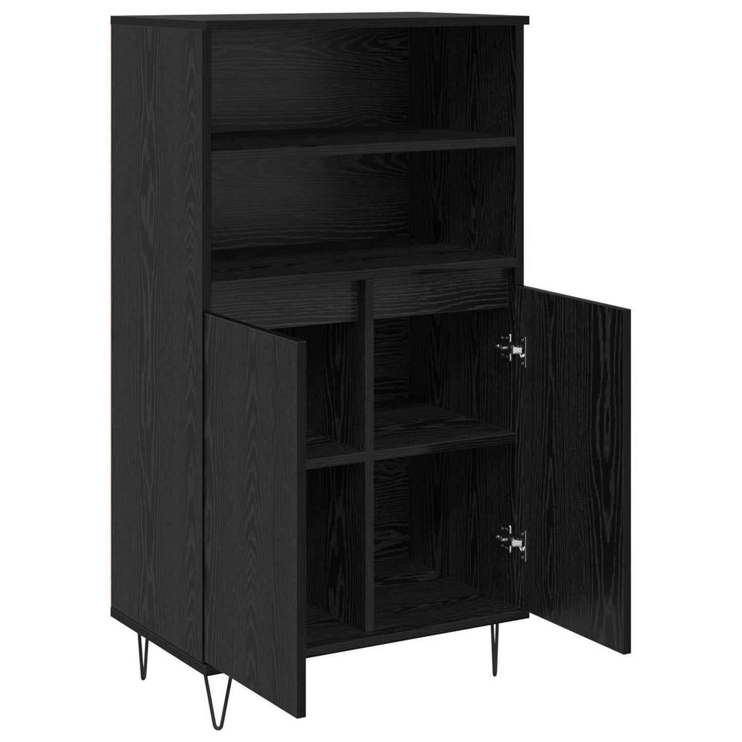 vidaXL Highboard Black 60 x 36 x 110 cm Engineered Wood 5