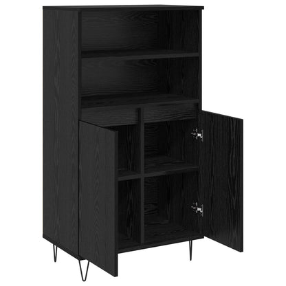 vidaXL Highboard Black 60 x 36 x 110 cm Engineered Wood 5