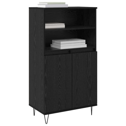 vidaXL Highboard Black 60 x 36 x 110 cm Engineered Wood 3