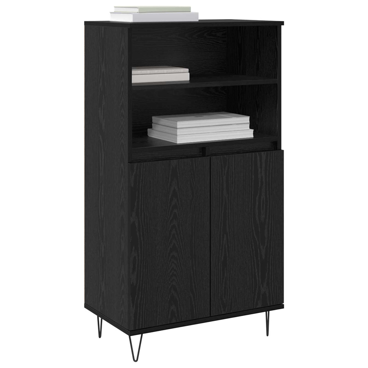 Highboard 60x36x110 cm Engineered Wood Black oak