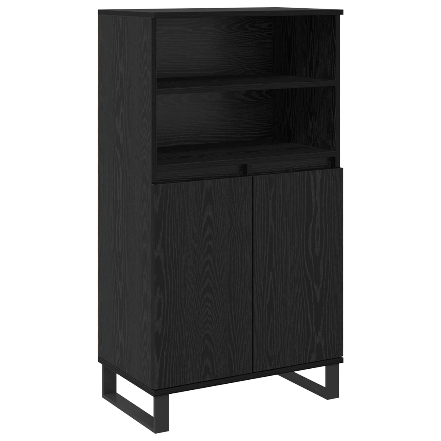 vidaXL Highboard Black 60 x 36 x 110 cm Engineered Wood 2