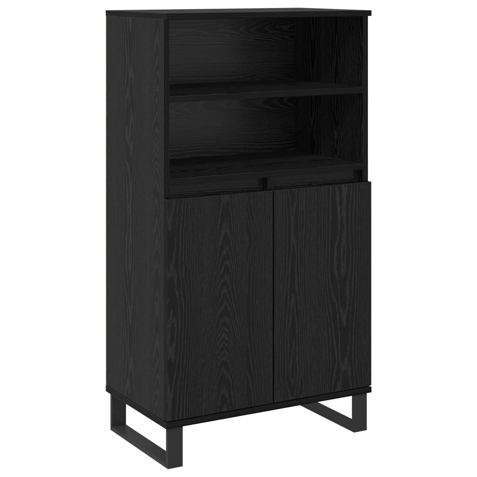 vidaXL Highboard Black 60 x 36 x 110 cm Engineered Wood 2
