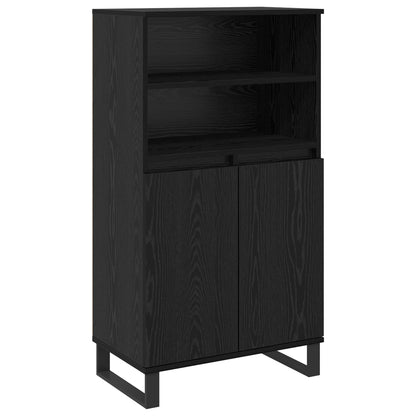 vidaXL Highboard Black 60 x 36 x 110 cm Engineered Wood 2