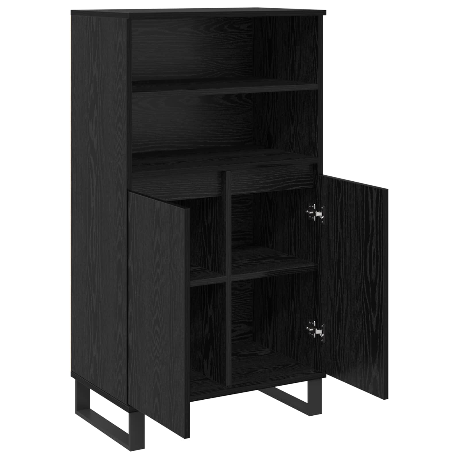 vidaXL Highboard Black 60 x 36 x 110 cm Engineered Wood 5