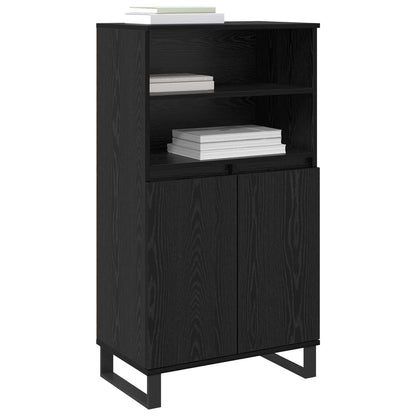 vidaXL Highboard Black 60 x 36 x 110 cm Engineered Wood 3