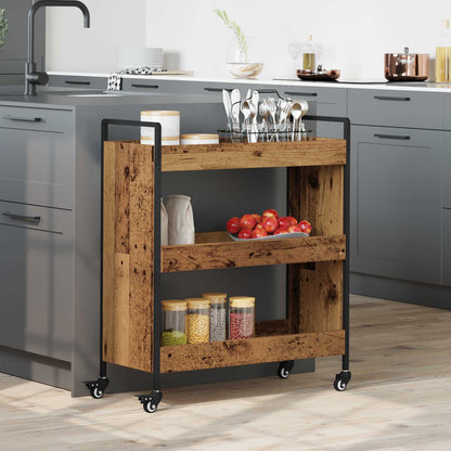 vidaXL Kitchen Trolley Old Wood 70 x 30 x 82 cm Engineered Wood 1