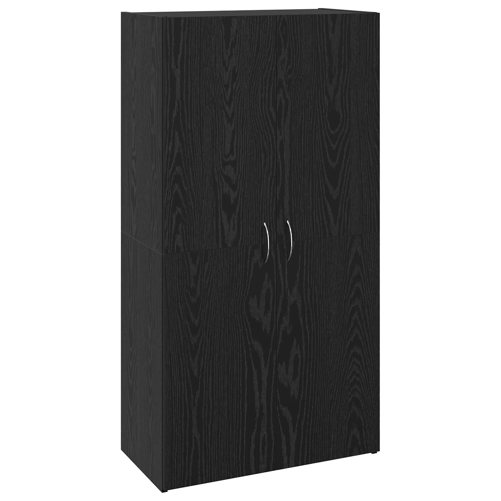 vidaXL Office Cabinet Black Oak 60 x 32 x 115 cm Engineered Wood 2